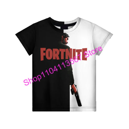 Christmas 3D T-shirt Zero Triggerfish Fortnite T-Shirt, Competitive Game Streetwear for Kids, Boys and Girls, Harajuku Teen Tees