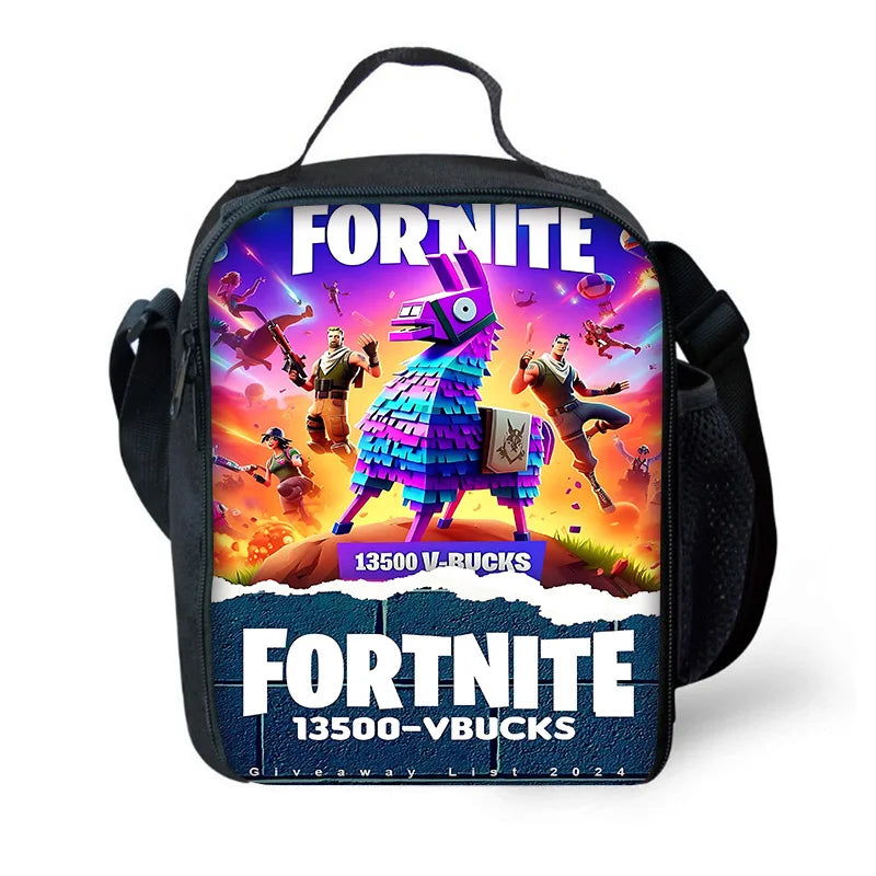 Детска термоизолирана чанта с голям капацитет F-FortniteS Hot Game за момчета и момичета, ученици, пикник на открито — многократна термочанта за обяд