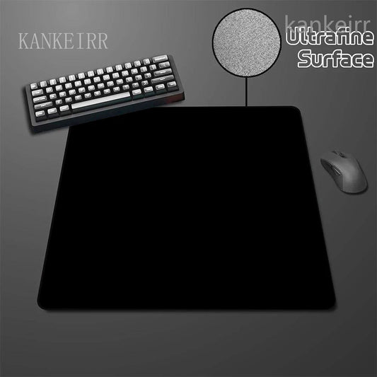 Svart Speed-musmatta i enfärgad design med hög elasticitet, halkfri undersida, premium gamingmusmatta för e-sport med ultrafin yta, deskmat