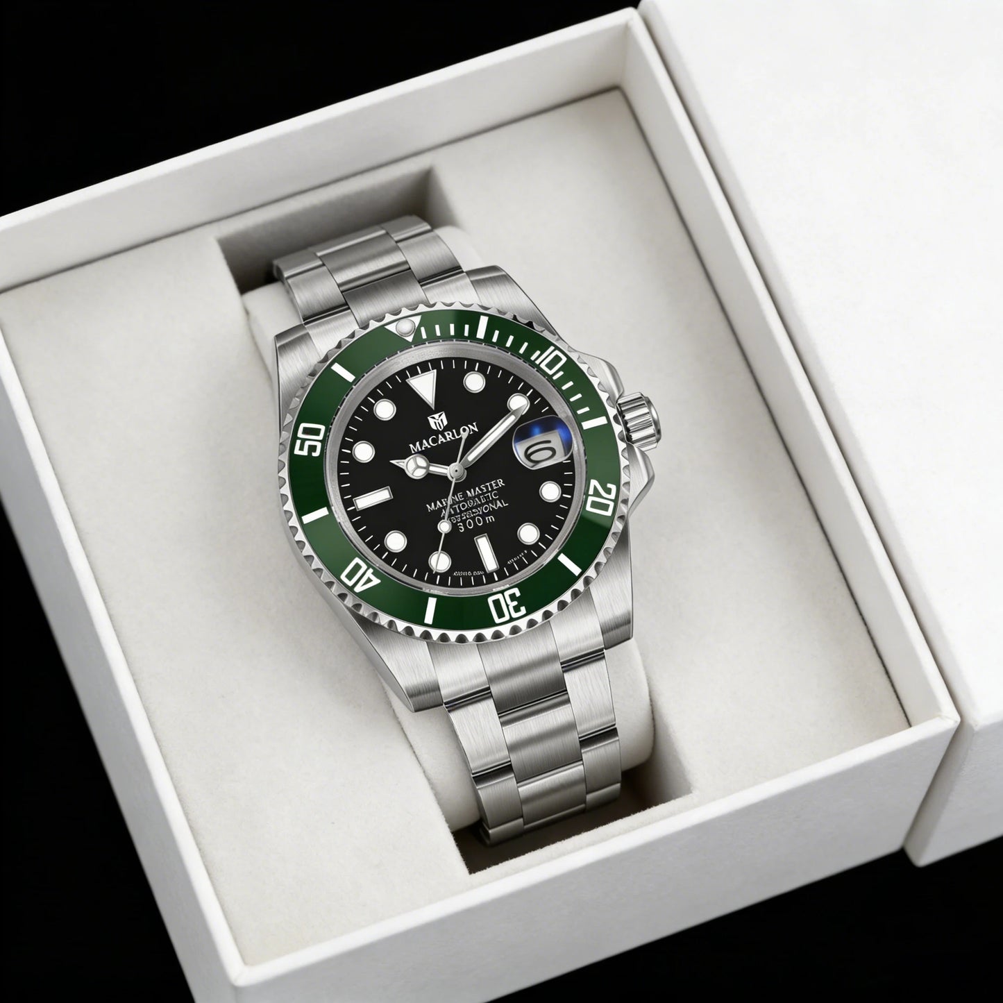 MACARLON Design New 41mm Mechanical Watch for Men Sapphire Glass Luminous Stainless Steel Waterproof China NH35 Automatic Watch TOP