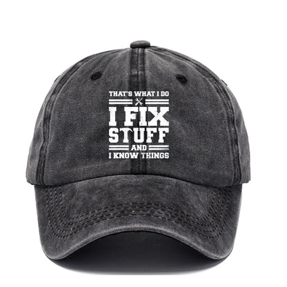 FOCUS Print Cap Washed Cotton Adjustable Classic Style Baseball Cap, Sports Duckbill Hat for Men and Women
