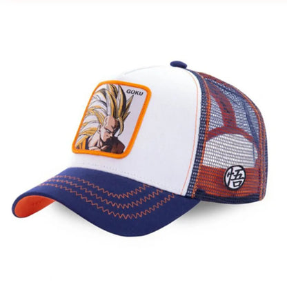 Dragon Ball Z stílusú anime Son Goku pamut új baseball sapka férfiaknak és nőknek, hiphop, apáknak, állítható hálós sapka, teherautós sapka