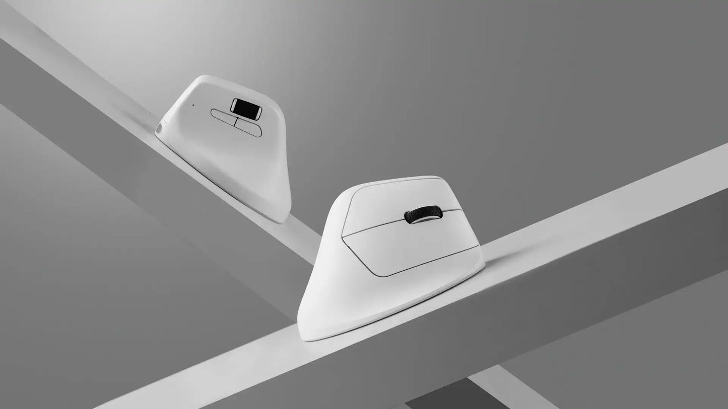 Keychron M5 kabellose ergonomische Maus, optisch, 8K Polling-Rate, 2.4GHz & Bluetooth, Type-C, 3950 Sensor