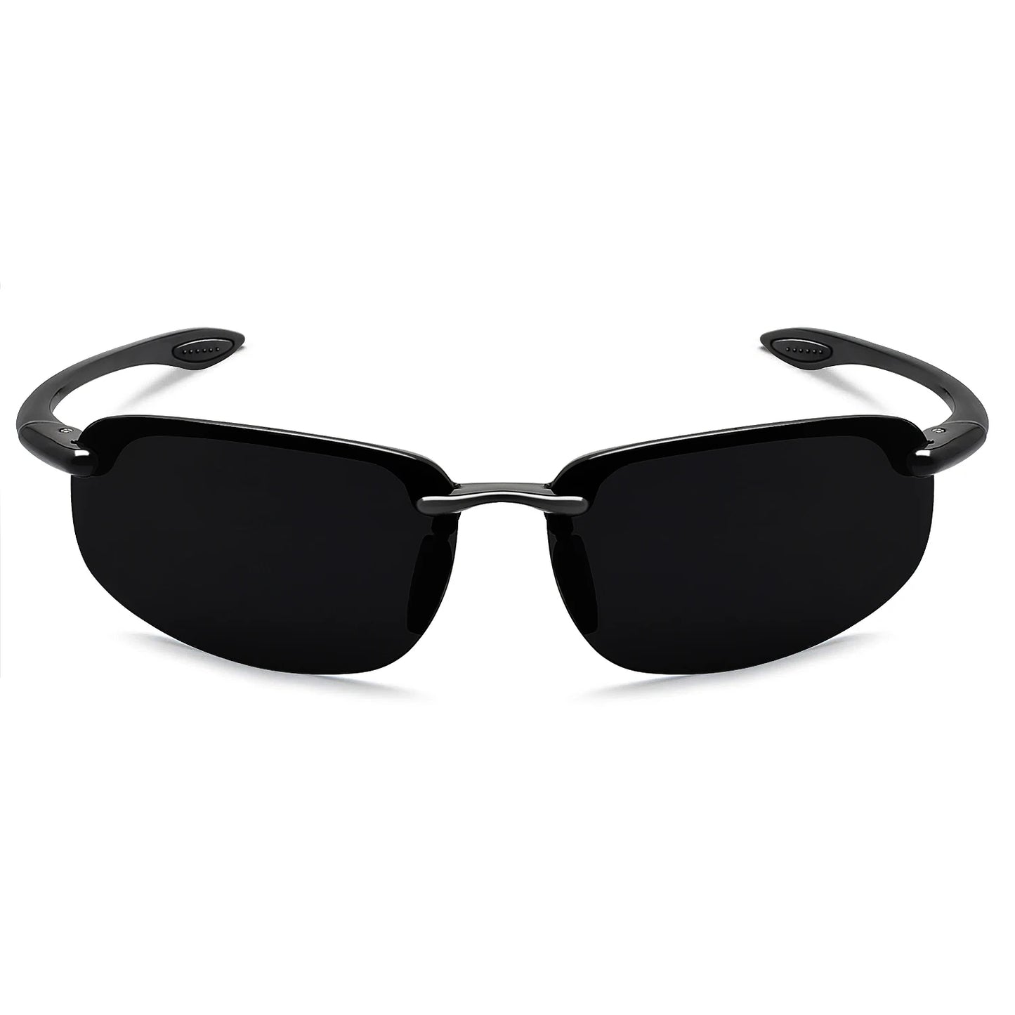 JULI Sports Sunglasses for Men Women TR90 Rimless Frame UV400 Protection for Cycling Running Fishing Baseball Driving 8001