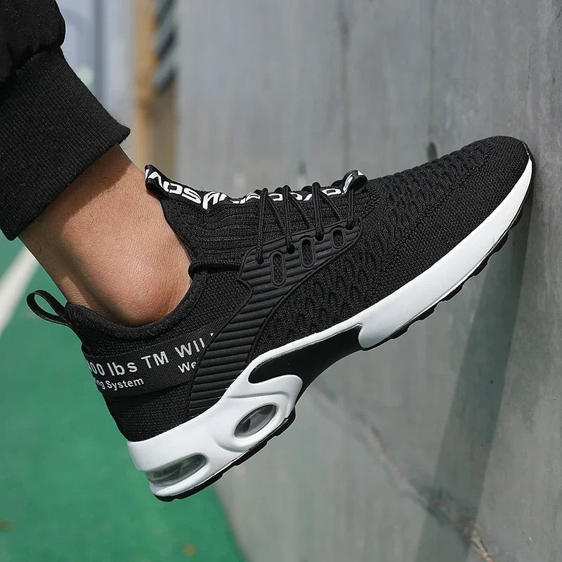 Sommer herresko i mesh, afslappede sportssko, forår/sommer-sko, tennis, letvægts-vandresko, sorte sneakers, populært produkt