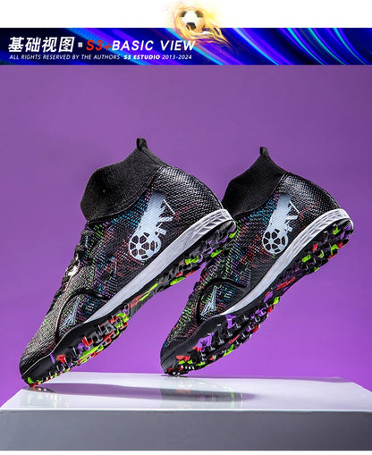 Nieuwe voetbalschoenen voor heren, ademende trainingsschoenen met noppen voor gras, lange spikes voor wedstrijden, indoor sneakers, ultralicht, dropshipping