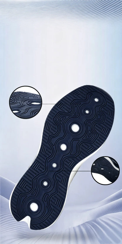 Chaussures de course légères et respirantes pour hommes, baskets à absorption des chocs Popcorn, chaussures de sport d'extérieur flexibles et antidérapantes, été automne