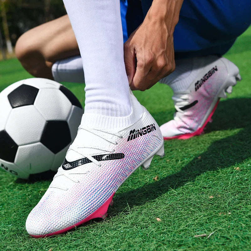 Chaussures de football en mesh respirant pour hommes, crampons de football professionnels, chaussures de football pour jeunes, antidérapantes, baskets pour hommes, Society Chuteira