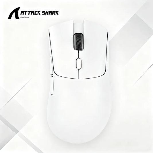 Rato Gaming Sem Fios Tri-Mode Attack Shark R1/X11 18K DPI PAW3311 Bluetooth/2.4GHz/Com Fio Leve e Programável para PC/Portátil