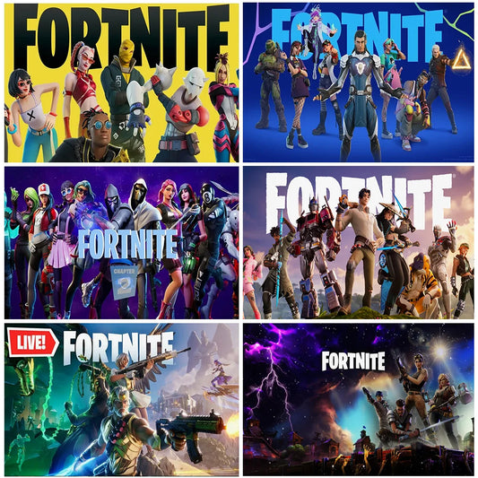 Fortnite Theme Happy Birthday Party Decoration Backdrop Shooting Game Alpaca Llama Supplies Background Baby Shower Kid Gifts