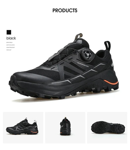 HUMTTO Men's Luxury Designer Trail Sneakers Anti-slip Sports Hiking Breathable Outdoor Trekking Boots