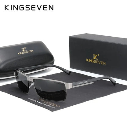 KINGSEVEN Men Polarized Photochromic Sunglasses Design Women Chameleon Sun Glasses UV400 Anti-glare Driving Square Eyeglasses