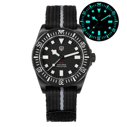 Watchdives EXD 40Mm Titanium Dive Watch Men's VH31 Sweep Quartz Watches 200 Waterproof AR Sapphire BGW9 Luminous 316L Wristwatch