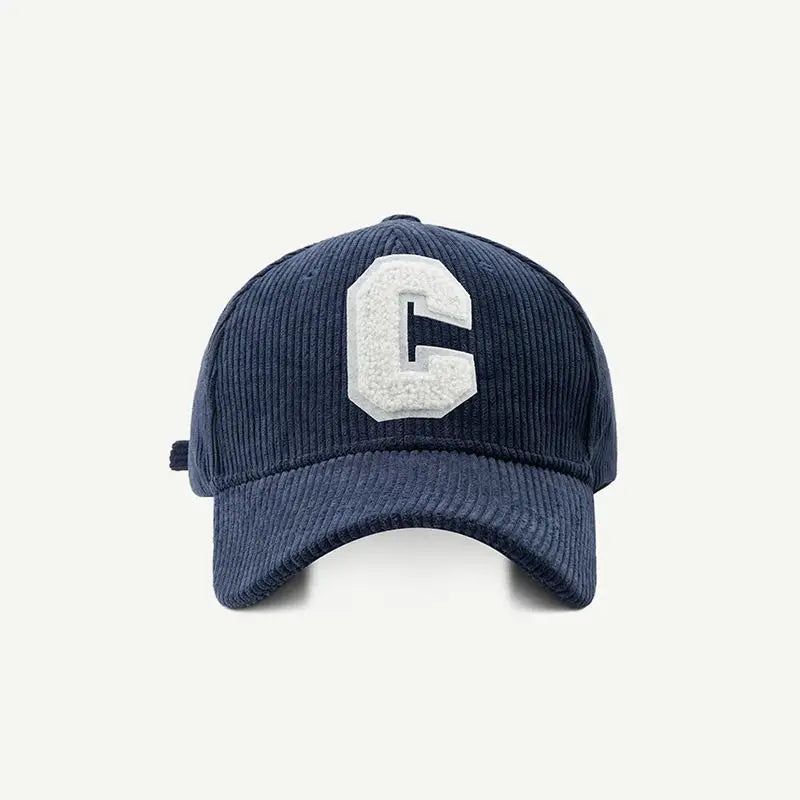 New Corduroy Baseball Cap Ladirs Fashion C Letter Snapback Hat Adjustable Casual Hip Hop Cap Men Outdoor fishing jogging
