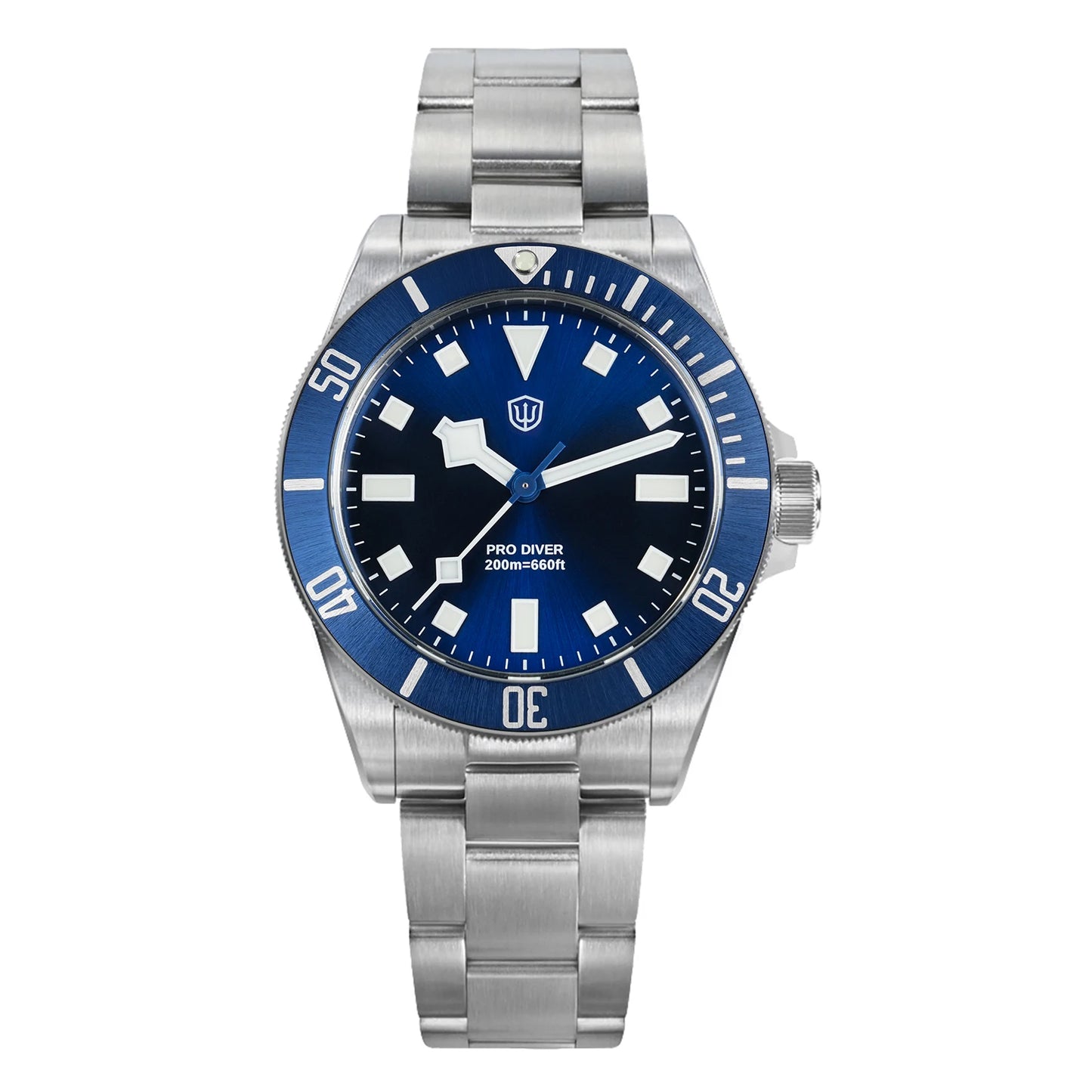 Watchdives WD1969 PRO Men Quartz Watch Sapphire Crystal Luminous Waterproof VH31Sweep Seconds Movement Stainless Steel Watches