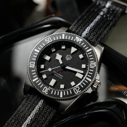 Watchdives EXD 40Mm Titanium Dive Watch Men's VH31 Sweep Quartz Watches 200 Waterproof AR Sapphire BGW9 Luminous 316L Wristwatch