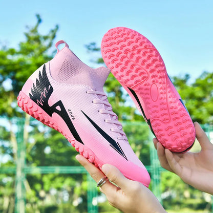 Chaussures de Football pour hommes et femmes, chaussures de sport en plein air, chaussettes ultralégères, antidérapantes, baskets de Futsal, nouvelle mode