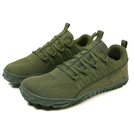 Scarpe da uomo semplici e leggere da trekking sportivo 2025, barefoot a punta larga, multifunzionali casual in mesh traspirante per camminare