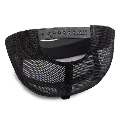 Shark Leather Label férfi baseball sapka, alkalmi, 7 panelos stílusú trucker sapka, divatos hiphop hálós sapka, nyári női napellenzős sapka, unisex