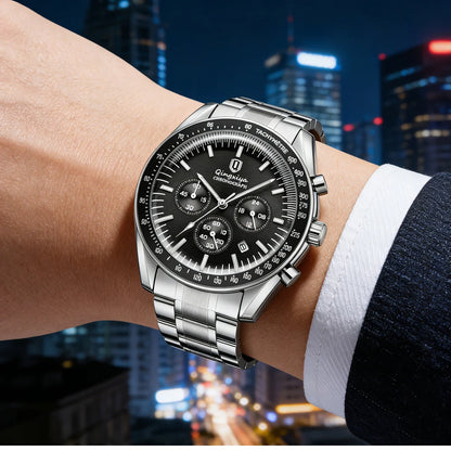 Luxury Brand Men Quartz Watch Waterproof Luminous Stainless Steel Men's Watches 24 Hours Chronograph Date Business Watch For Man