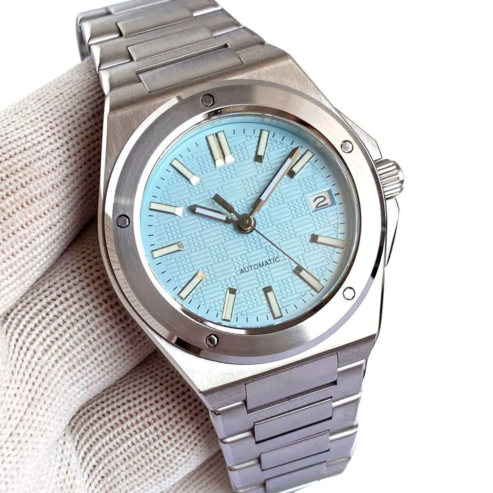 Tandorio Neue schwarze luxuriöse Business-Herrenuhr im Engineer-Stil, mechanisch, Saphirglas, 100m wasserdicht, NH35A Automatikuhren
