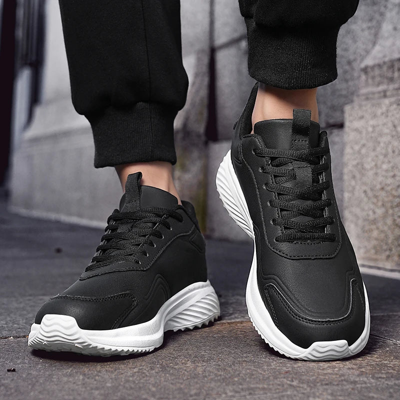 Autumn and Winter Men's Waterproof Sneakers, Soft and Cushion Sport Shoes for Walking, Plus Size 39-48 Casual Shoes for Men