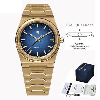PAGANI DESIGN Men's Quartz Watches Ultra-Thin 7mm Series 222 Sapphire Stainless Steel Waterproof Watches for Man reloj hombre