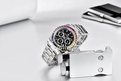 montre chronographe pour homme PAGANI DESIGN– Montre-bracelet à quartz de luxe, lumineuse et étanche.