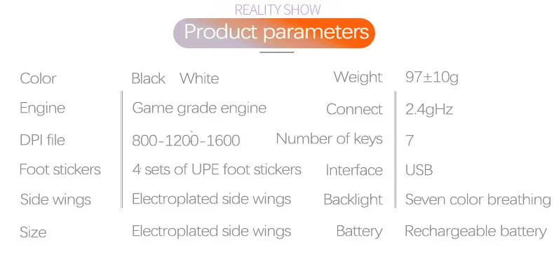 UTHAI A7 Laptop Accessories Rechargeable Wireless Mouse Mute Office Game Water Cooled Light Effect Bluetooth Mouse