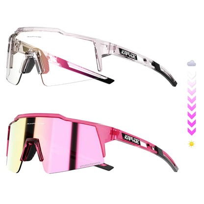 KAPVOE Photochromic Cycling Sunglasses for Men Glasses Fashion Mountain Bicycle Road Speed Cool Goggles Sports MTB Bike Eyewear