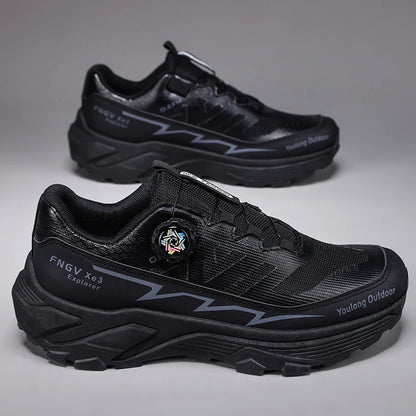 Chaussures de randonnée respirantes pour homme — Boucle rotative, semelle antidérapante