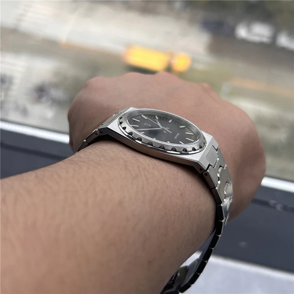 PAGANI DESIGN Men's Quartz Watches Ultra-Thin 7mm Series 222 Sapphire Stainless Steel Waterproof Watches for Man reloj hombre