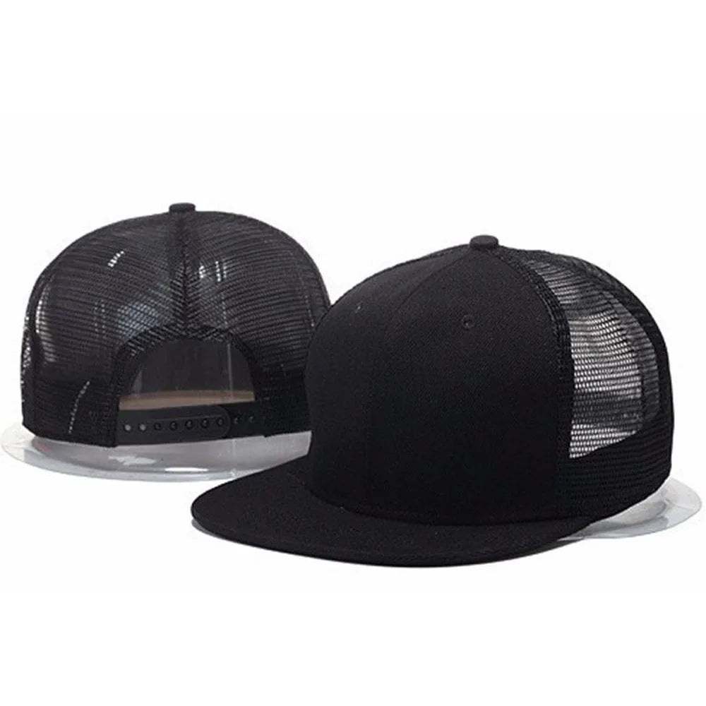 Herre-kasketter, flad hat, hiphop-snapback, fancy nitte-baseballkasket, street dance-kasket, trendy mesh-visir, unge drenge og piger