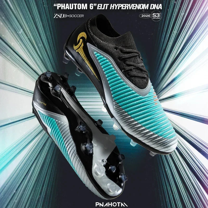 New Men Football Boots Match Adult Outdoor Sport Training Cleats Soccer Shoes Boys Long Spikes Breathable Non Slip Comfortable