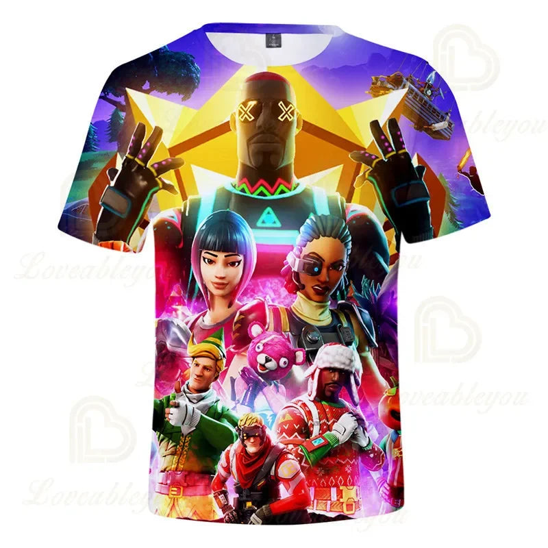 Παιδικό T-shirt Fortnite Victory Game 3D, ρούχο για μωρά, στυλ Harajuku, χαριτωμένο μπλουζάκι Battle Royale Hero για αγόρια και κορίτσια
