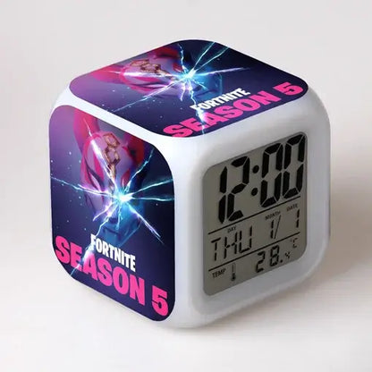 Fortnite Alarm Clock Cute Fashion Cartoon Personalized Creative Kawaii Minimalist LED Alarm Clock Gift for Friends' Birthday