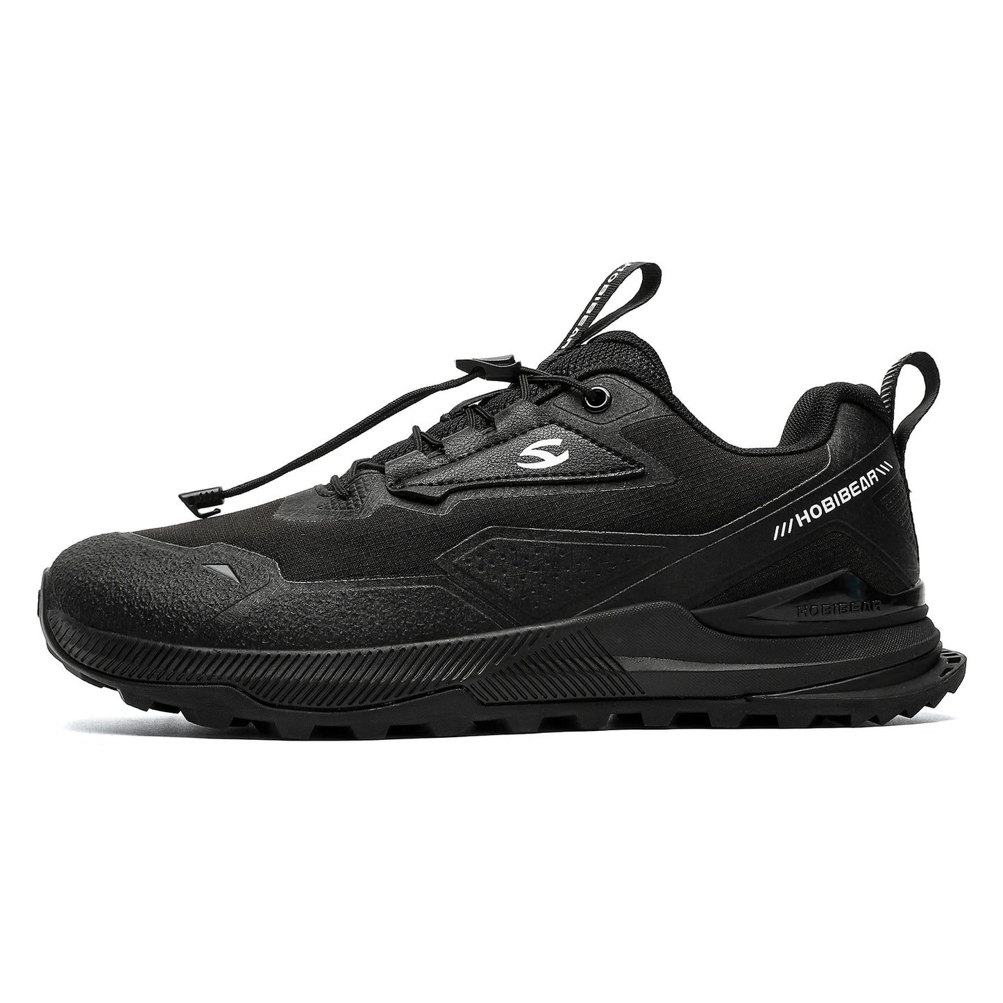 HOBIBEAR Hiking Walking Shoes for Men Women Elastic Band Non Slip Sneakers Comfortable Outdoor Travel Running Shoes