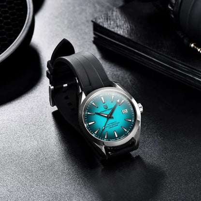 Reloj de lujo para hombre PAGANI DESIGN – Modelo automático mecánico (calibre 8215), de acero inoxidable, hermético, con indicador de fecha y agujas luminiscentes