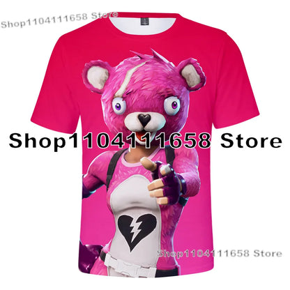 T-shirt Banana Peely da donna, bambini, F-Fortnite, maglietta da uomo con stampa 3D, Battle Royale Game, top estivi, regali di compleanno