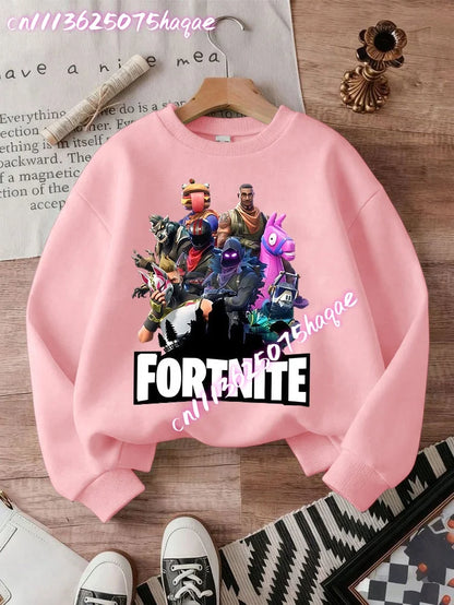 New Fortnites Kids Sweatshirts Cartoon Game Character Printed Hoodie Autumn Casuals Children Tops Winter Baby Boys Clothing