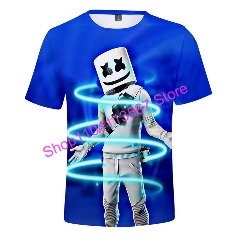 Christmas 3D T-shirt Zero Triggerfish Fortnite T-Shirt, Competitive Game Streetwear for Kids, Boys and Girls, Harajuku Teen Tees