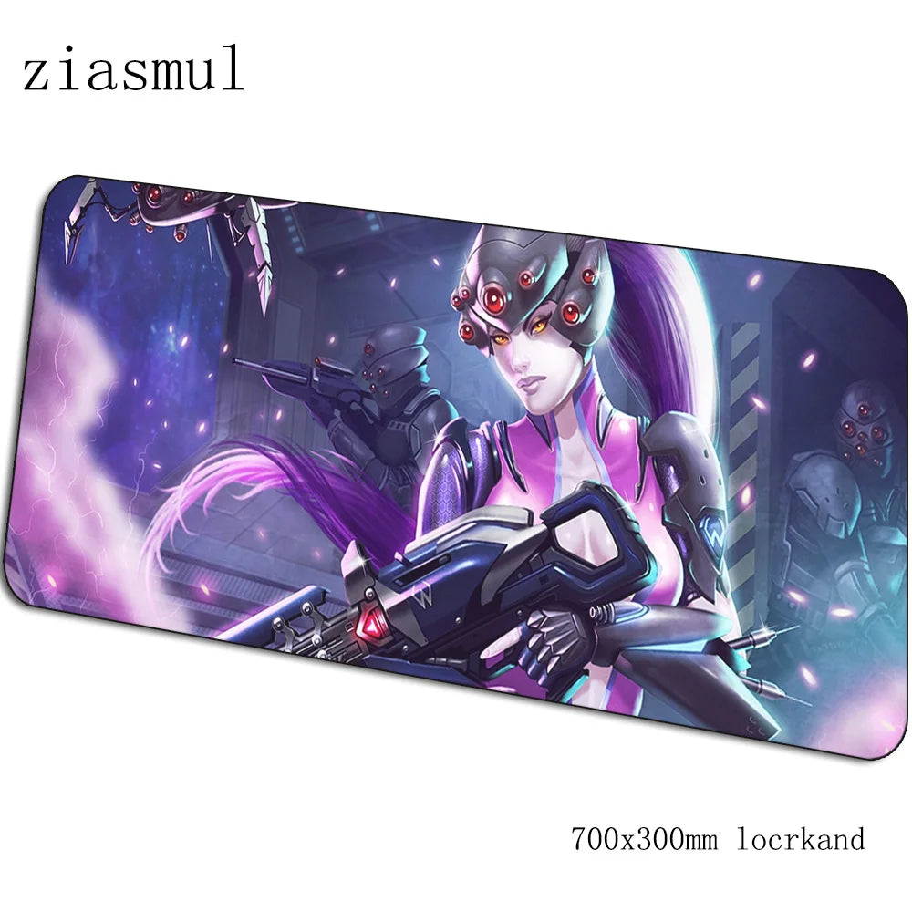 Overwatch pelės kilimėlis, animacinio stiliaus kompiuterio kilimėlis 700x300x3mm, didelis žaidimų pelės kilimėlis, Indie Pop klaviatūros kilimėlis PC žaidėjų stalui