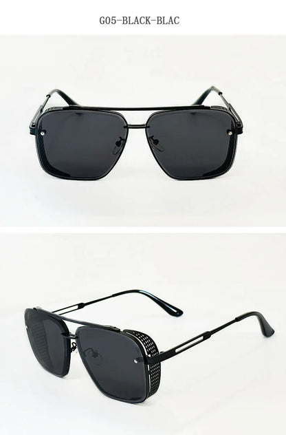 2025 Steampunk Sunglasses For Men Retro Square Punk Sunglasses Women Trendy Luxury Fashion Glasses Gafas De Sol Hombre Zonnebril