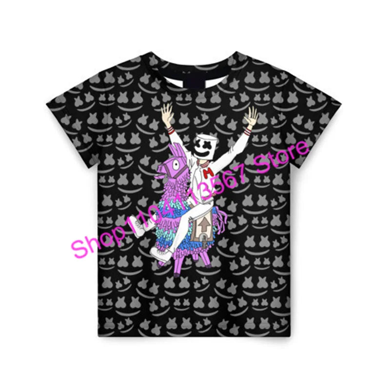 Christmas 3D T-shirt Zero Triggerfish Fortnite T-Shirt, Competitive Game Streetwear for Kids, Boys and Girls, Harajuku Teen Tees