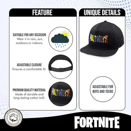 Fortnite Game Cap Cartoon Black Hat Adults Outdoor Travel Adjustable Sun Baseball Sports Cap