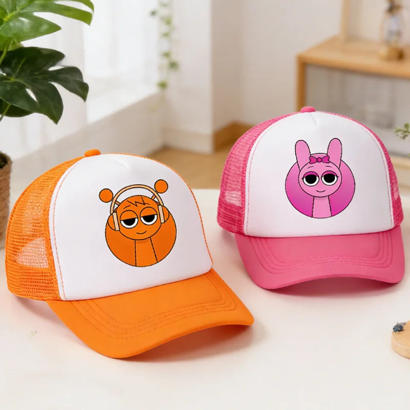 Sprunkis baseball sapka – egyszerű, divatos, sportos, alkalmi fejfedő – népszerű játék, anime-figurás sapkák – nyári napvédő sapka – születésnapi ajándék