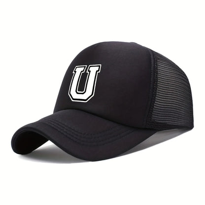 [26-Letter Trendy Baseball Cap] Kids' Lightweight Cap |  Featuring a 26-Letter Truck Driver Design, Perfect for Sun Protection