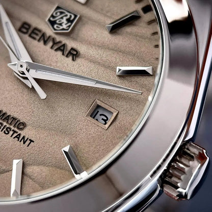 BENYAR Top Sand Series 40mm Hot Selling Mechanical Watch 316L Stainless Steel Simple 5 Bar Waterproof Automatic Men's Watch