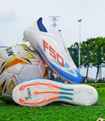 New Men's Soccer Shoes Hot-Selling Grass Cleats High-Quality Match Outdoor Football Boots Non-Slip Boys High-Top Lightweight Sneakers