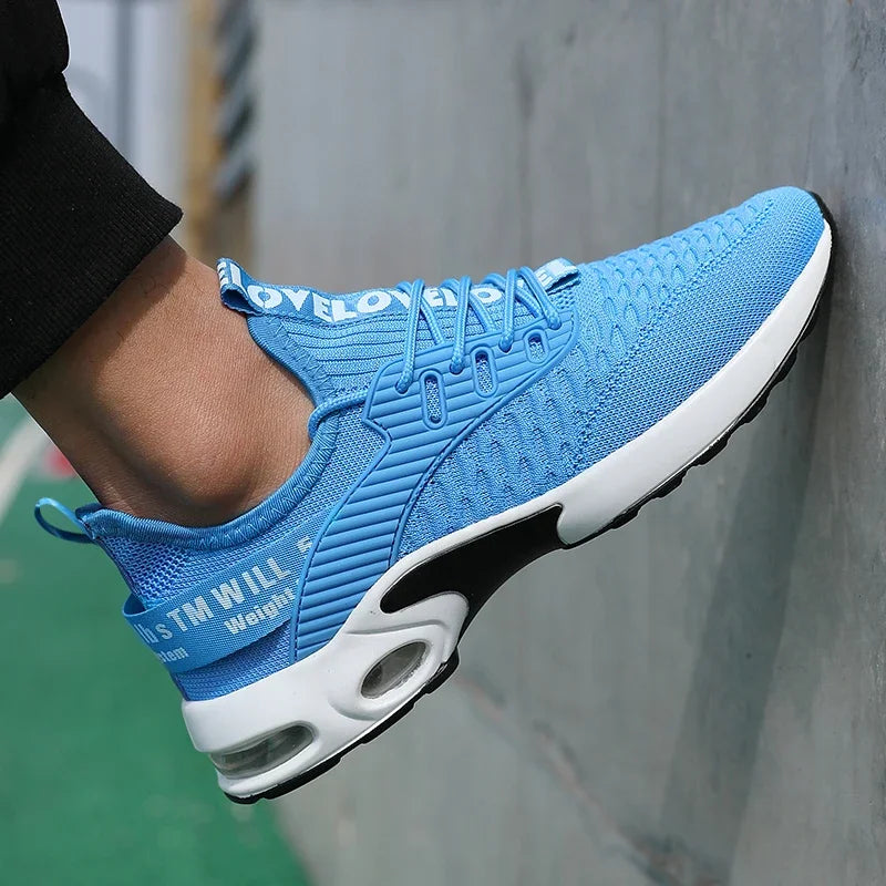 Sommer herresko i mesh, afslappede sportssko, forår/sommer-sko, tennis, letvægts-vandresko, sorte sneakers, populært produkt